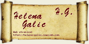 Helena Galić vizit kartica